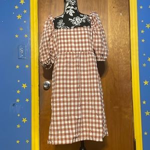 XL JustFab Gingham Short Dress